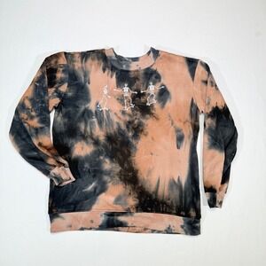 Better Together Tie Dye Skeleton Skateboard Crewneck Sweatshirt Size L‎